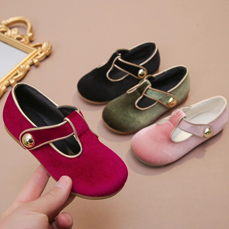 Winter Girl Shoes AutumnKorean Edition New French Princess Shoe Fashion Girl Dancing Little Leather Shoe Girl British Style Shoe
