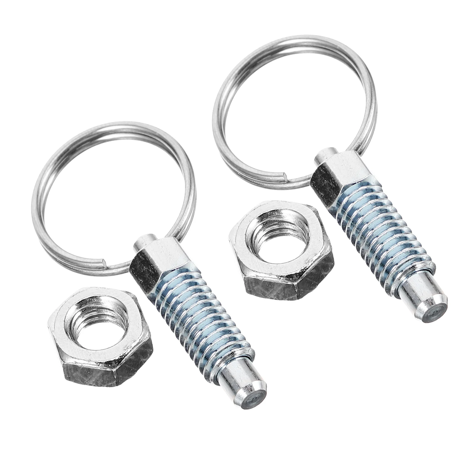 

2 Pcs Plunger Pin Spring Loaded Latch Steel Retractable with Pull Spring-loaded