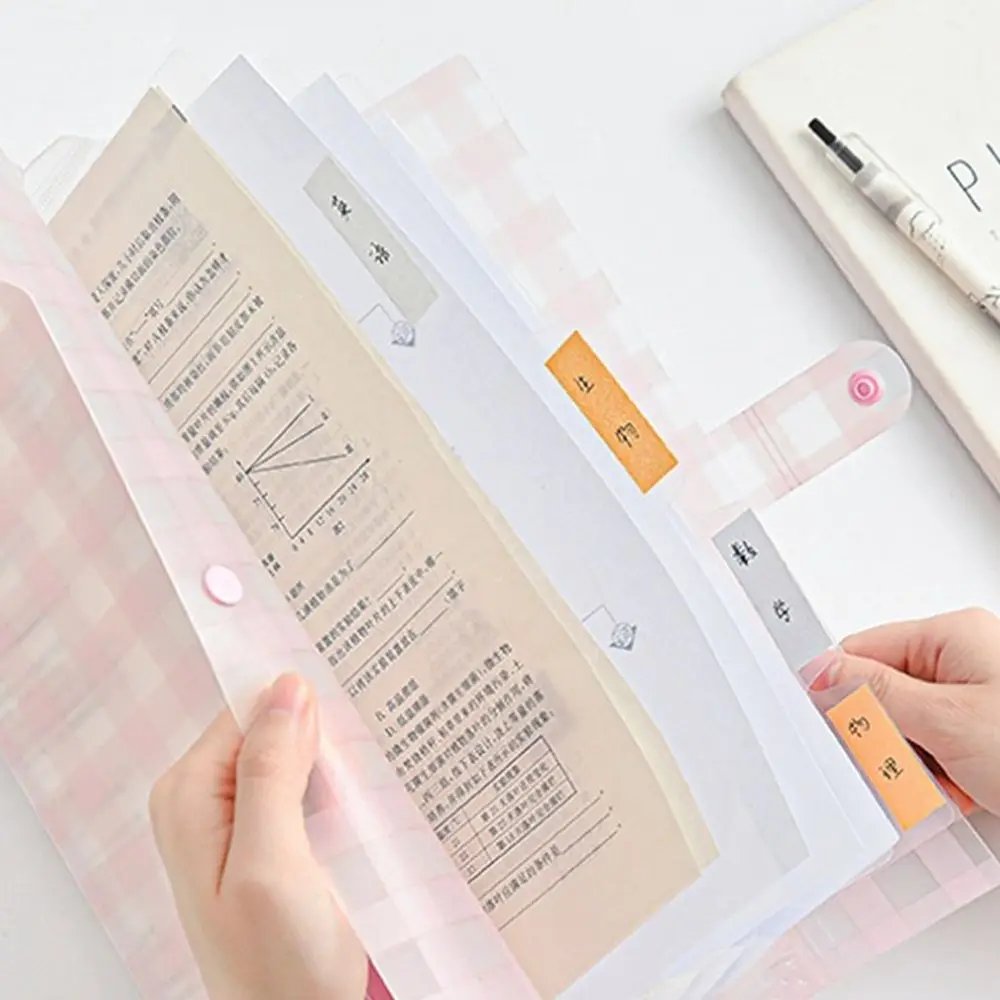 

Storage Bag for A4 Paper with Snap Closure Travel Home Document Bag Document Organizer Test Paper Holder Expanding File Folders