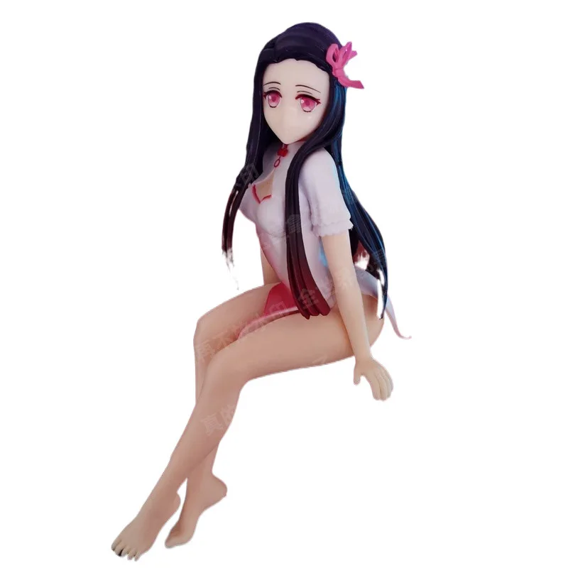 Kimono Nezuko Demon Slayer Figure Chair Anime Statue Car Desktop Ornament Model Display Gift for Fans