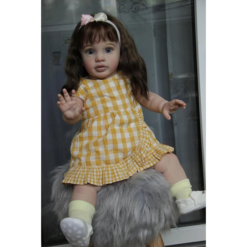 

26inch 66cm Unfinished Hand Root Hair Reborn Doll Kit Pippa Already Painted DIy Doll Parts