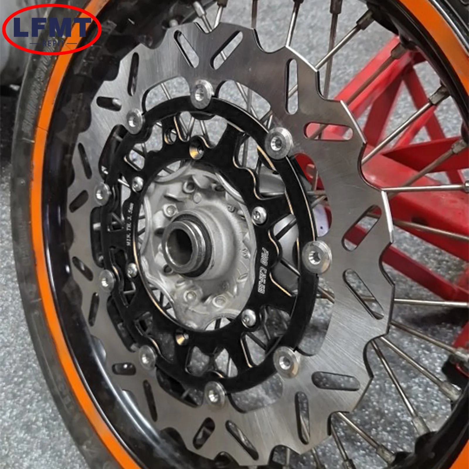 Motorcycle 320mm Front Floating Brake Disc Rotor For KTM EXC EXC-F SX SX-F XC XC-F XCW 125 150 200 250 300 350 450 500 1994-2023 view 3