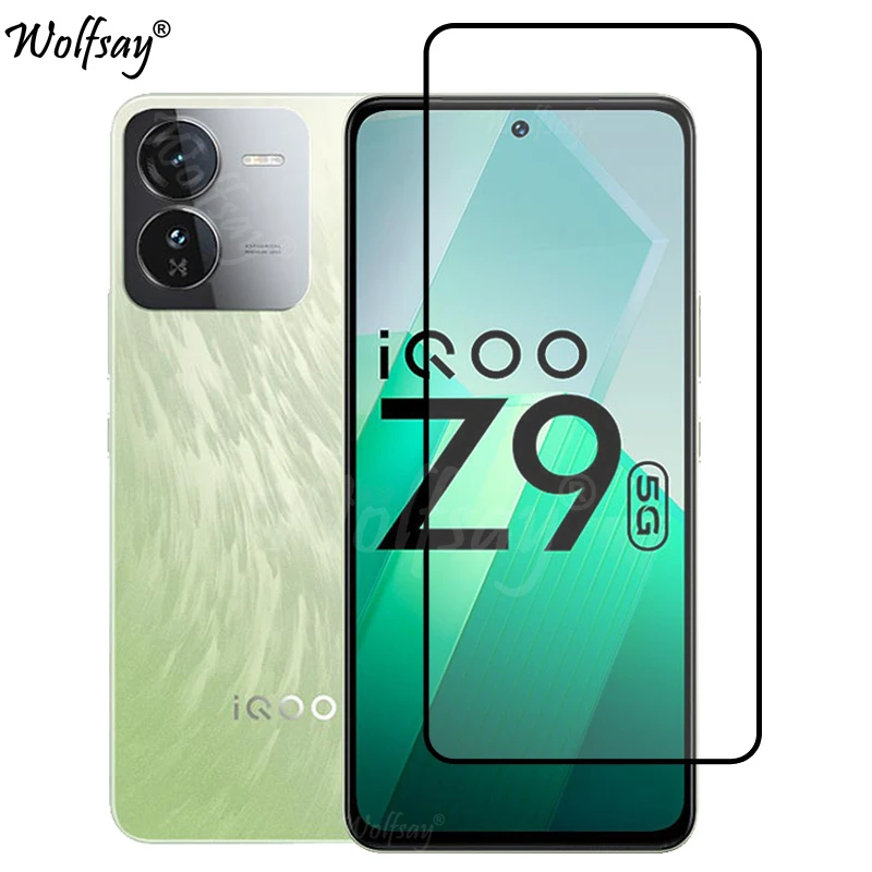 Full Cover Tempered Glass For Vivo iQOO Z9 Screen Protector For Vivo iQOO Z9 5G Camera Glass For Vivo iQOO Z9 Glass 6.67 inch