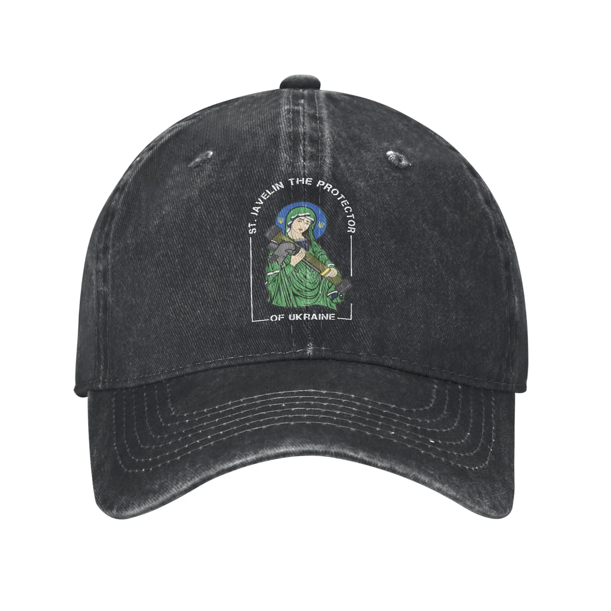St Javelin The Protector of Ukraine Men Women Baseball Caps Denim Caps Hat Vintage Outdoor Summer Unstructured Soft Snapback Hat