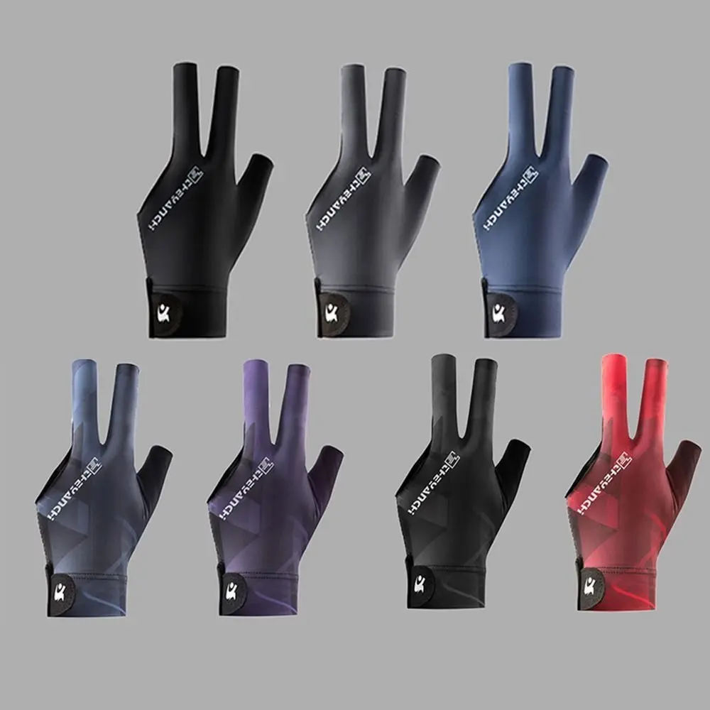 Unisex Left Hand Billiards Gloves Three Finger Wear-resistant Billiard Training Gloves Lightweight Breathable Snooker Glove