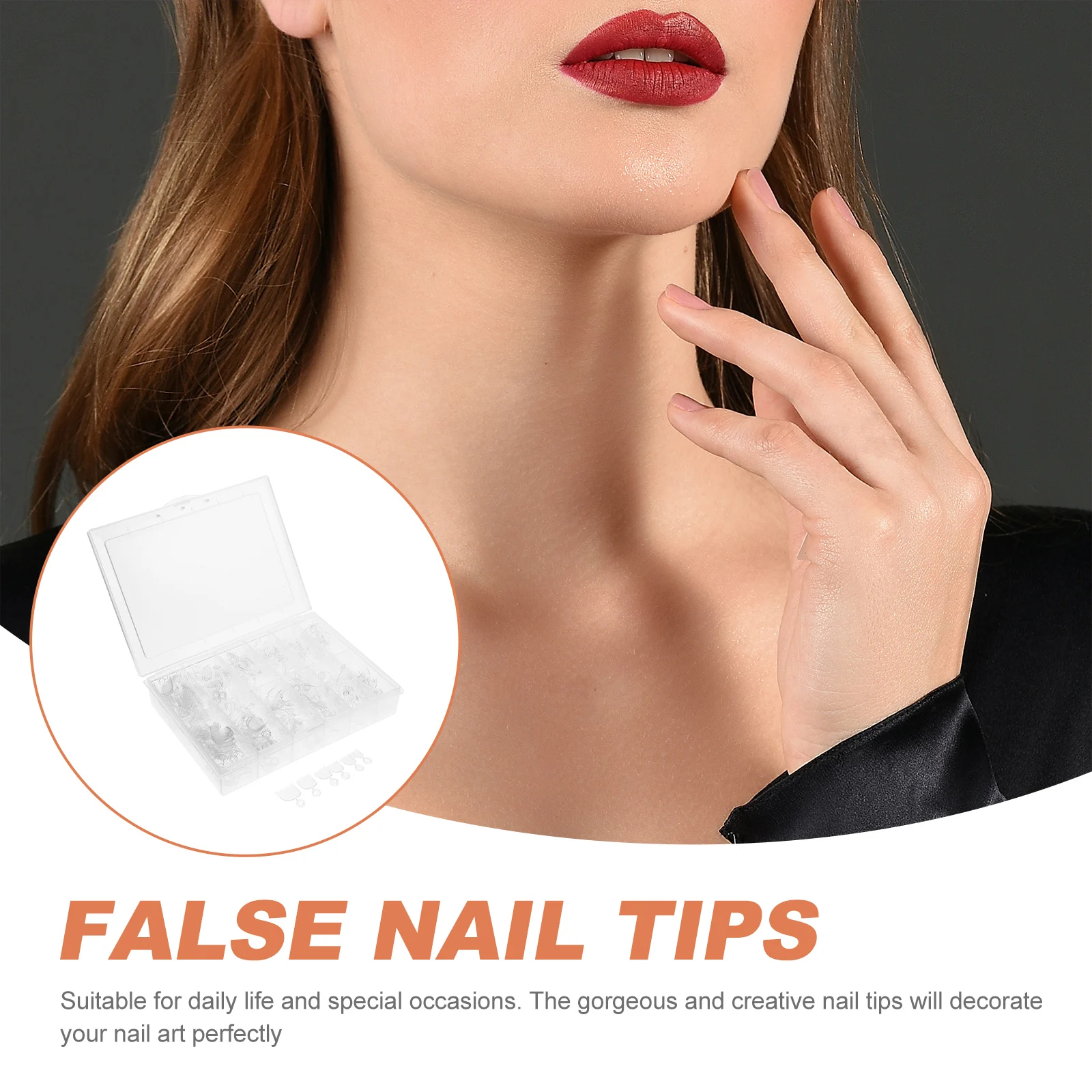 

600pcs False Nails Full Cover Durable Water Resistant Glossy Artificial Fake Stickers Women Manicure Nail Art Supplies Short