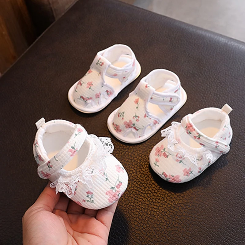 Zapatos planos Mary Jane para niña, zapatillas de vestir con estampado Floral, antideslizantes, 0 a 13 meses