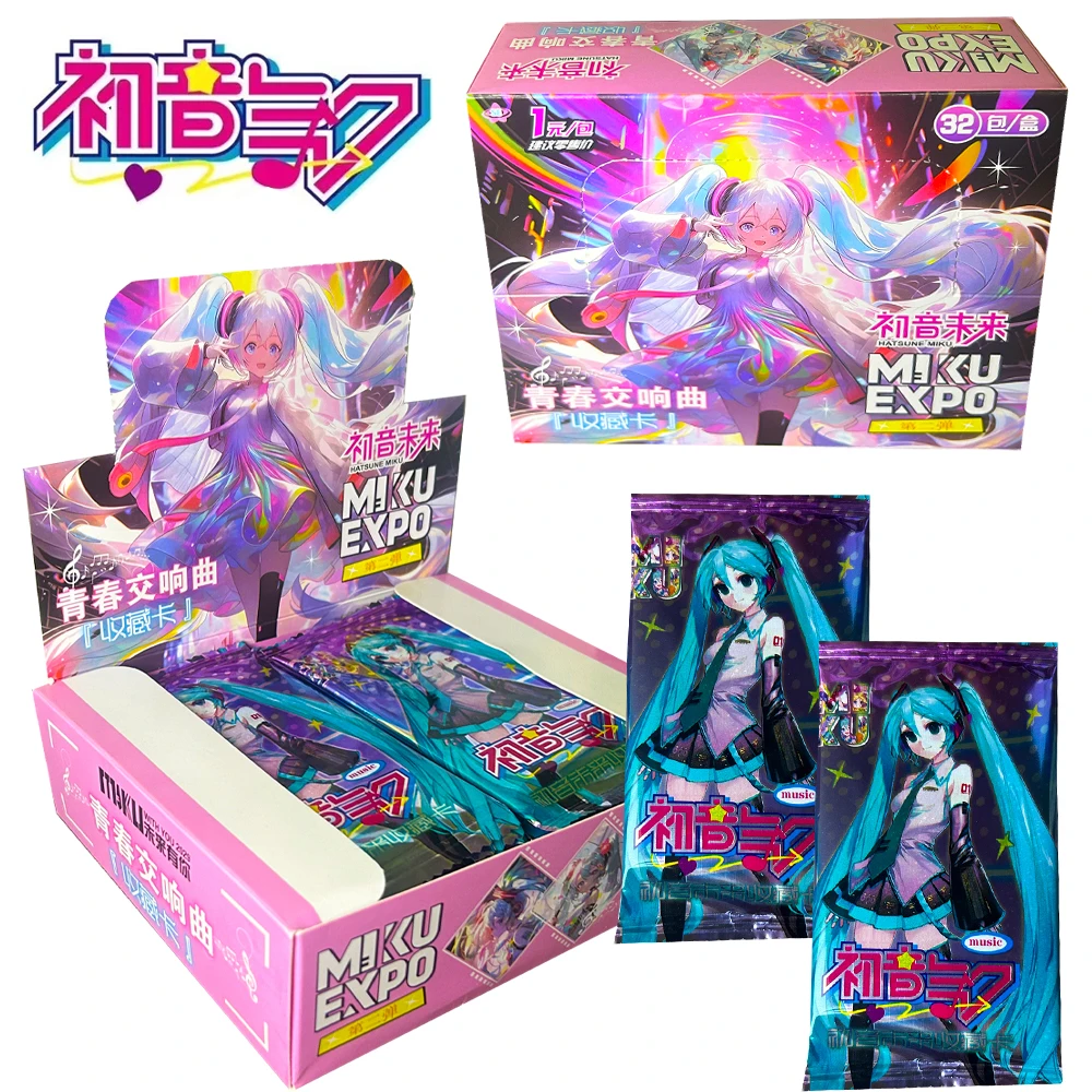 New Hatsune Miku Cards Booster Box Wanted Rare Booster Box Anime Playing Game Cards Children\'s Toy Gifts Rare SP SSP Flash card