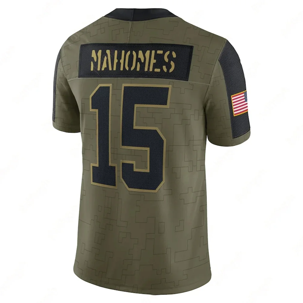 2024 Patrick Mahomes Chiefs Jersey #15 Absorb Sweat Training Outdoors Exercise Uniform Football For Adult&Kid jersey