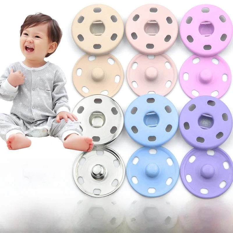

New Copper round Button Baby Clothes Fastener Invisible Coat Clasp Children's Clothing Mother Button Home Sewing DIY Accory
