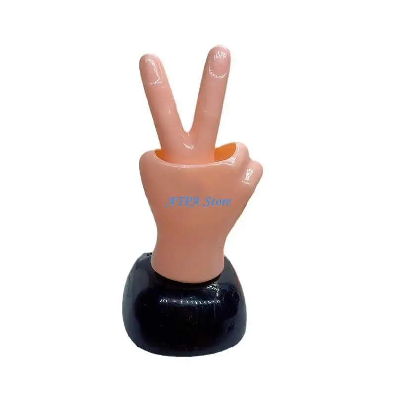 

U13C Unique Solar middle Finger Shaking Toy Solar Powered Finger Ornament for Home Car