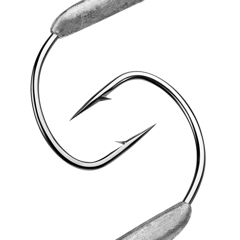 PROBEROS 3/5 Stück Gewichtete Swimbait-Haken mit Federverschluss, Hochkarbon-Stahl, Wide Gap Jig-Haken für Hecht, Barsch, Texas Rig Angelzubehör – Detail 7