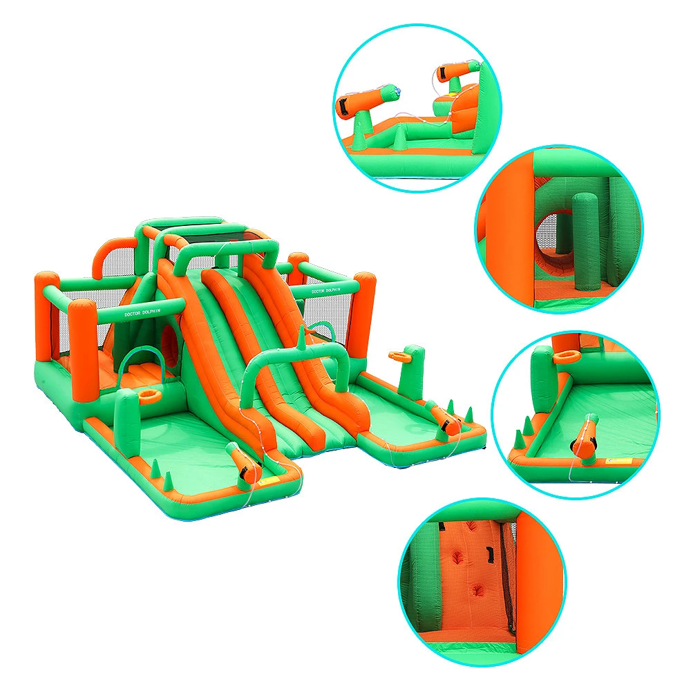 Large Inflatable Bouncy Castle with Slide Kids Jumping Trampoline Water Park Durable Oxford Cloth Bouncer for Outdoor Birthday P