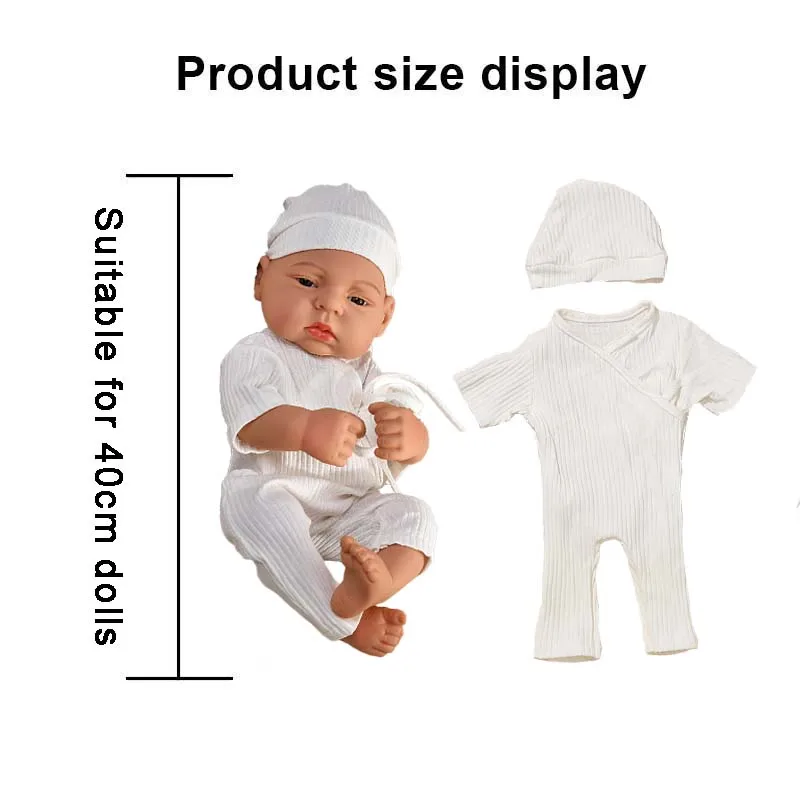 Ropa para muñeca bebé Reborn de 15,75 pulgadas, suéter, mono, accesorios de ropa, moda bonita para muñeca bebé de 40cm, accesorios
