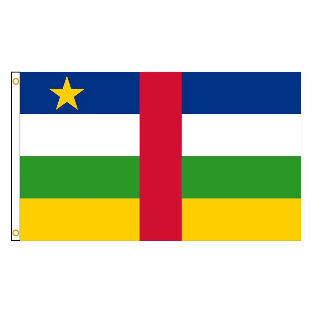 60×90 90x150 120×180CM Central African Republic Emblem Flag Polyester Printed Banner Tapestry For Decor