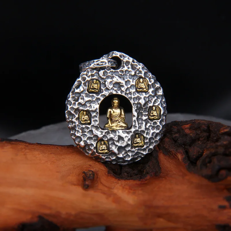 Non Silver Mogao Grottoes No Phase Buddha Pendant Grotto Meteorite Ornaments Old Chinese Style Men's And Women's Pendants