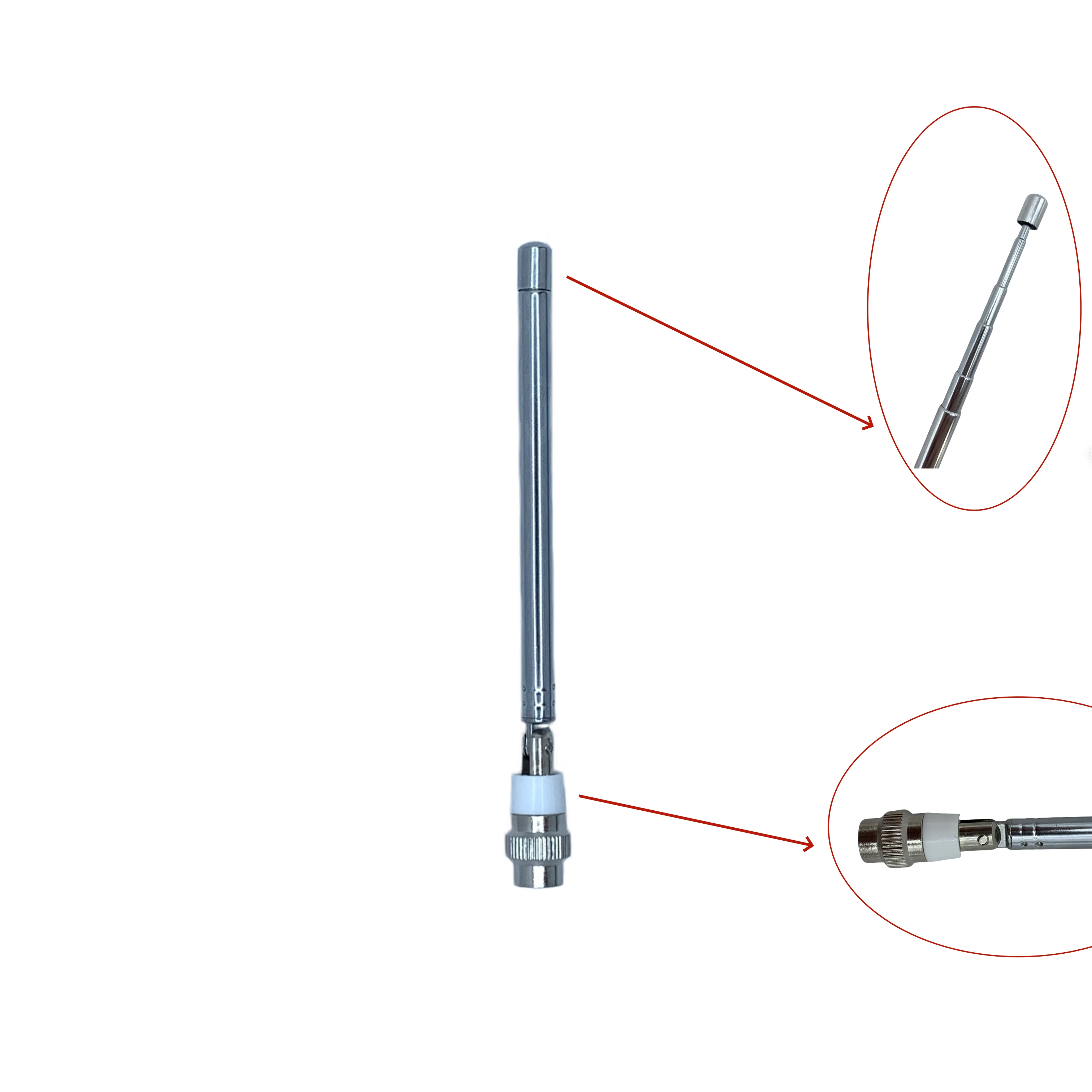 Upgraded Aluminum Alloy Telescopic Antenna Special for ATS Mini Radio V1 V2 V3 V4 Version