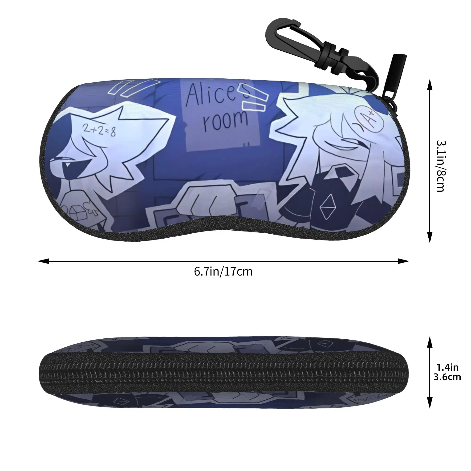 Cartoon Anime Miss Circle Glasses Case Men Women Anti-Fall Box Fundamental Paper Education Reading Protector Eyeglasses Box