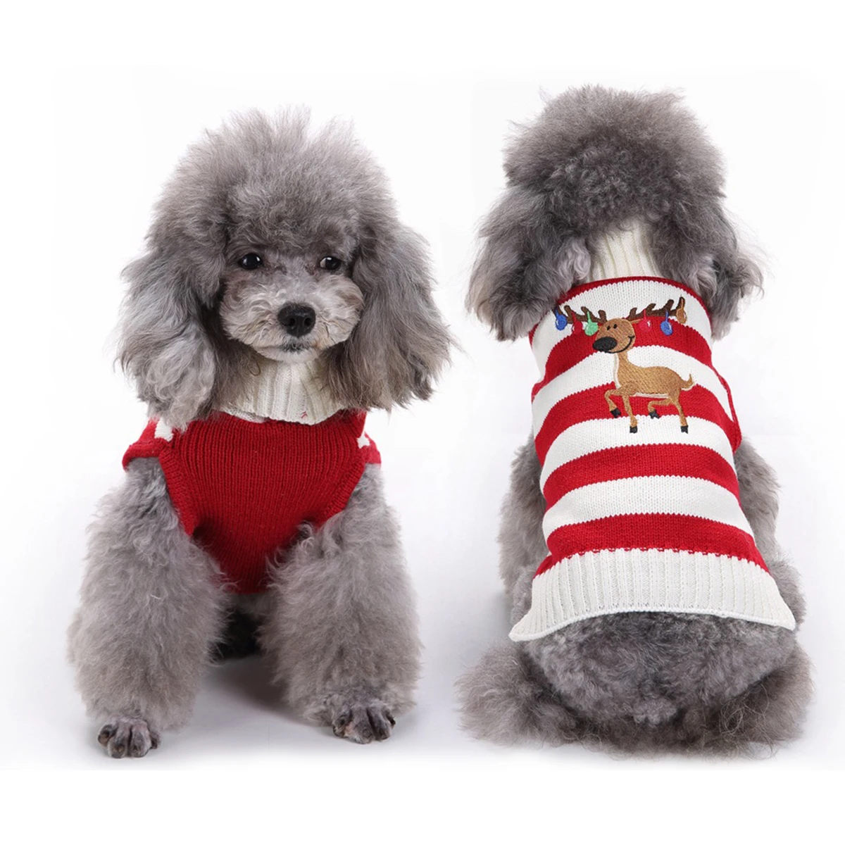 

Christmas Dog Knitted Sweater Sweaters Coats Four-legged Cold Weather Clothes Pet