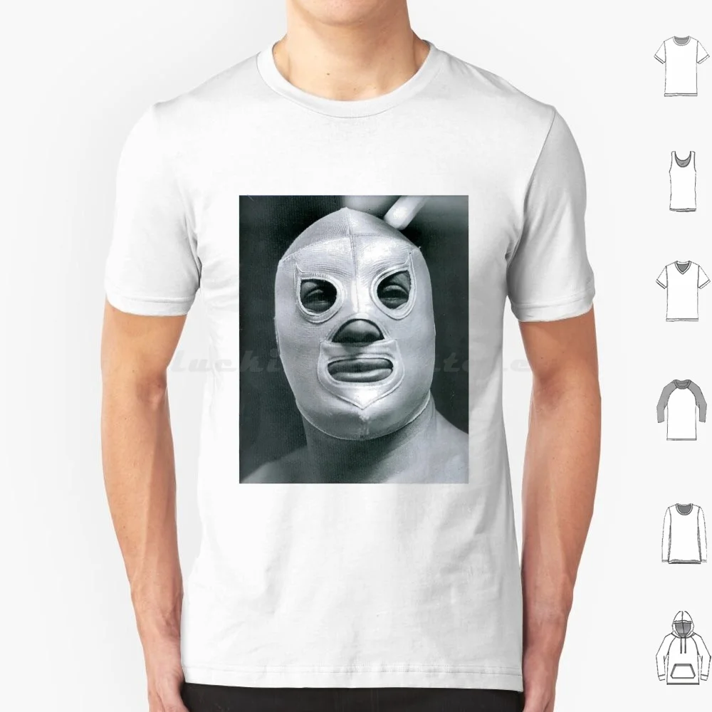 Camiseta de Luchador 6xl, camiseta fresca de algodón, Luchador Vintage Lucha Libre, lucha divertida enmascarada, luchador Retro mexicano de los años 80, negro fresco