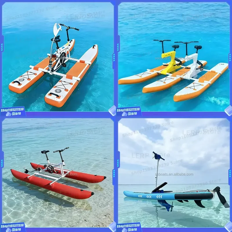 New Design Water Bike Adult Pedal PVC Inflatable High Quality Single Bike Leisure Equipment Water Pedal Boats for Sale