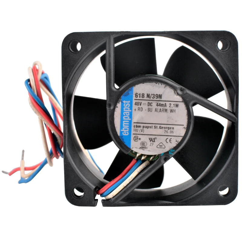 Ventilador de flujo axial con alarma de bola Dual para servidor, convertidor de frecuencia, 618 N/39N, 6cm, 60mm, 60x60x25mm, DC48V, 2,1 W, 44mA