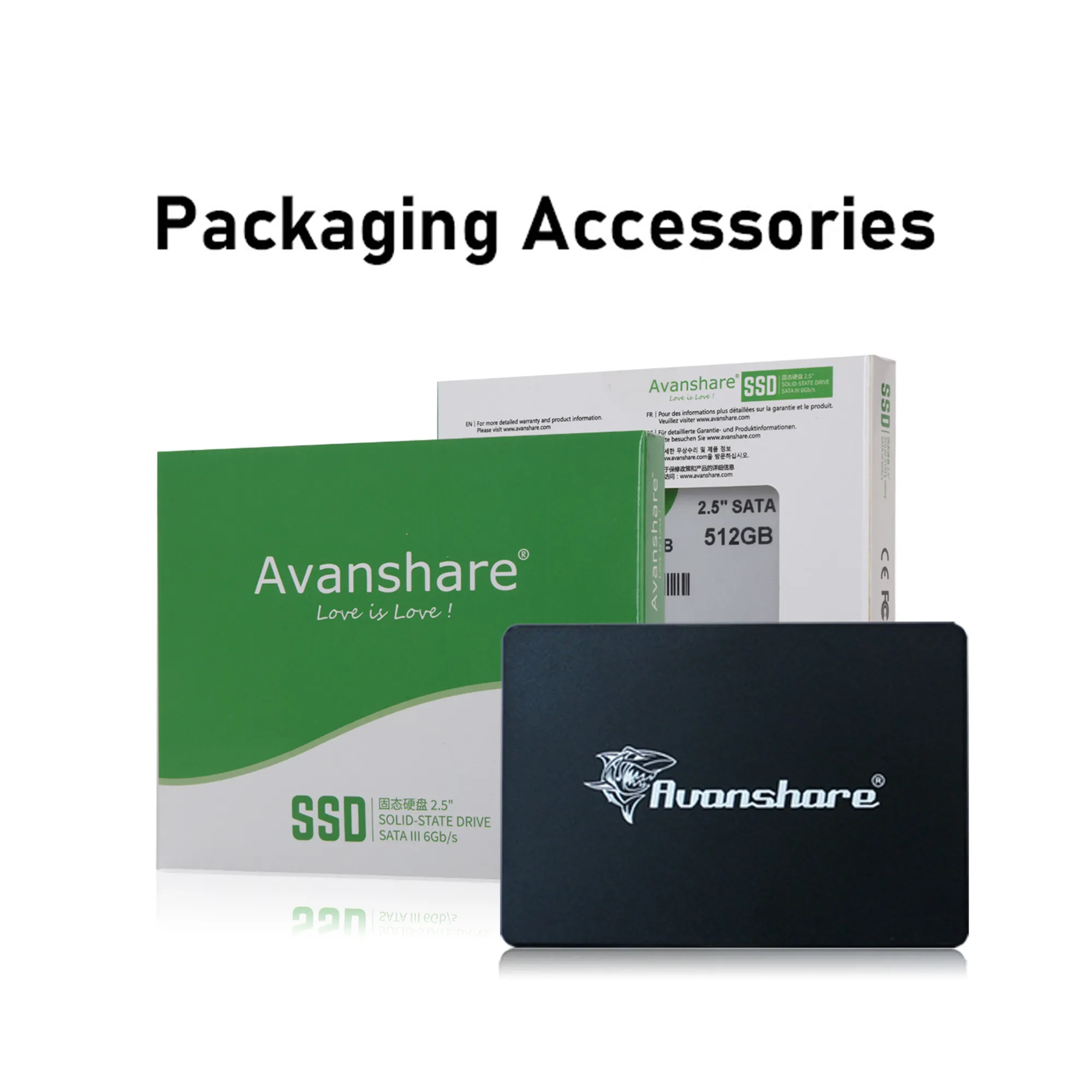 Dysk twardy Avanshare SSD 128 GB 256 GB 512 GB 1 TB Sata 3 2,5 \"2 TB dysk półprzewodnikowy do laptopa stacjonarnego