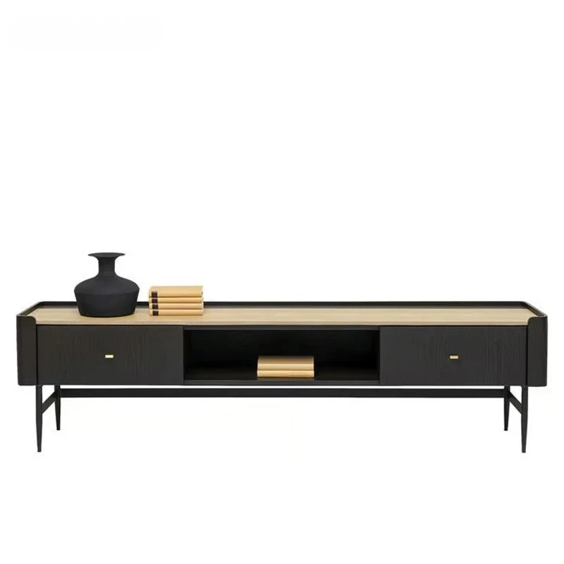 

Luxury Italian-style Full-wood Modern Simple Design For Home Furniture Full-wood Floor Storage Wooden Lovers Tv Cabinet