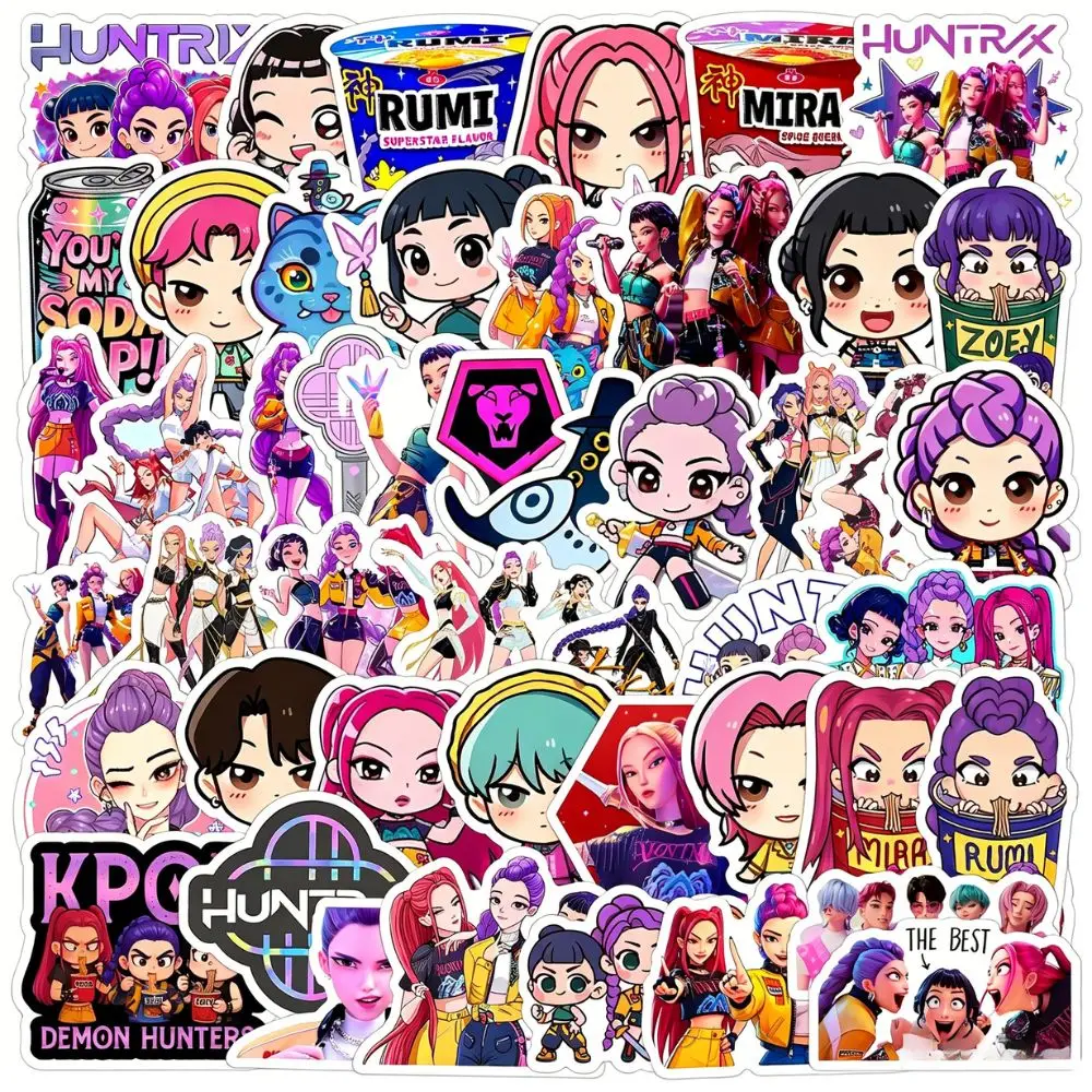 50 Stück K-Pop Anime Cartoon Aufkleber Animationsfilm-Sticker DIY Laptop Auto Fahrrad Graffiti Dekoration Wasserfeste Anime-Sticker