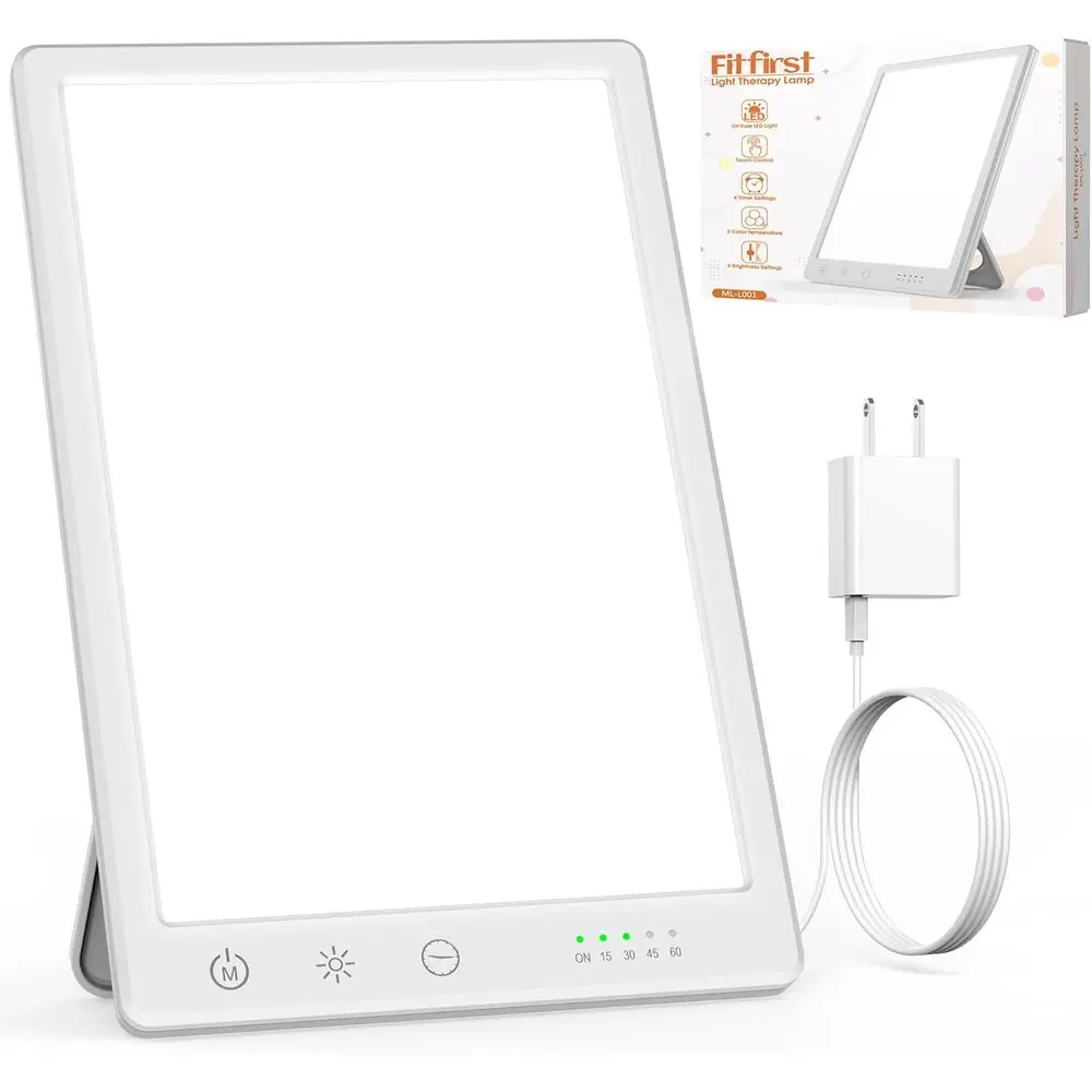 

itirst Light Lamp, 10000 Lux Sun Lamp, Git or Women, 3 Color Temperature, 4 BrightnLevels, 15-60min Timer, Touch Control LED Lam