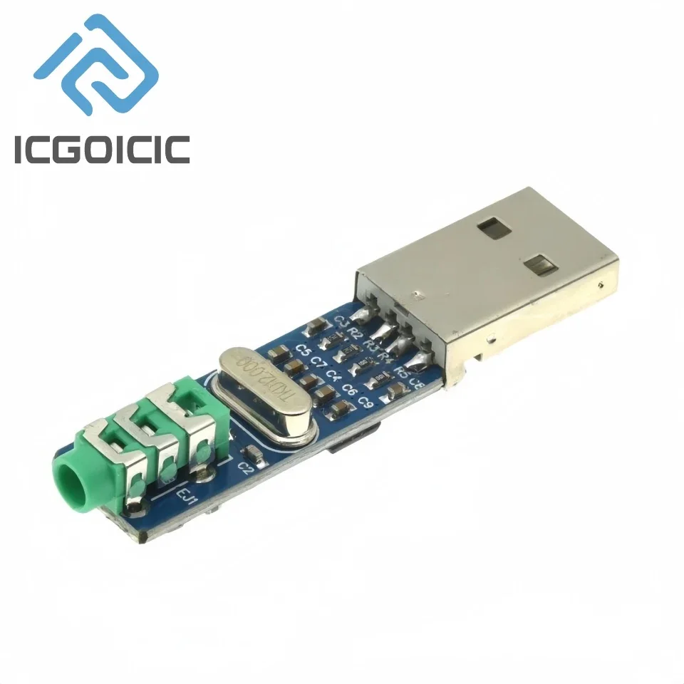 Mini USB DAC Module – PCM2704 HIFI Audio Converter, 16-Bit 48kHz, Bus-Powered, Stereo Output for PC Laptop Raspberry Pi