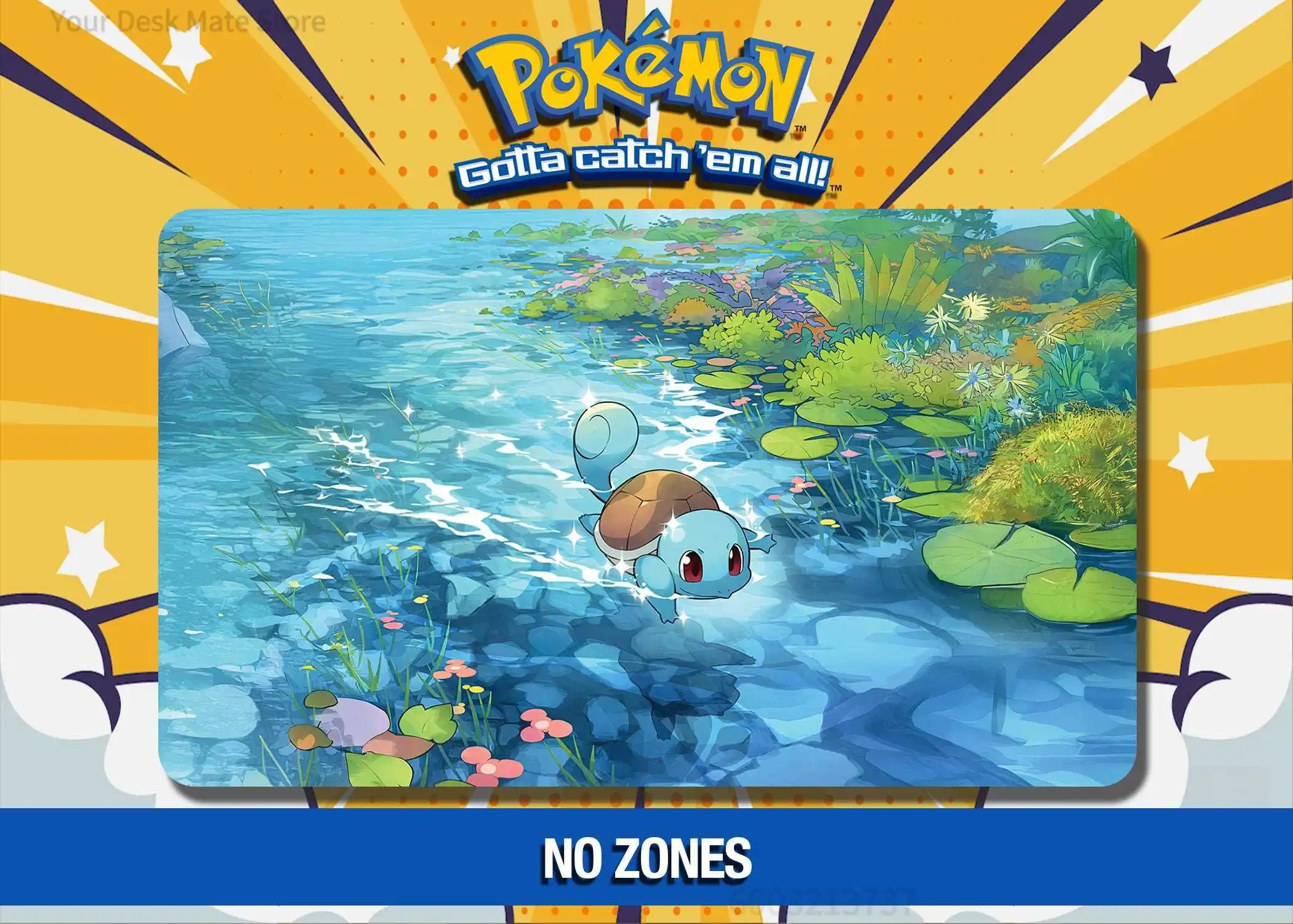 Squirtle River Adventure TCG Playmat Waterproof Non-slip Desk Mat