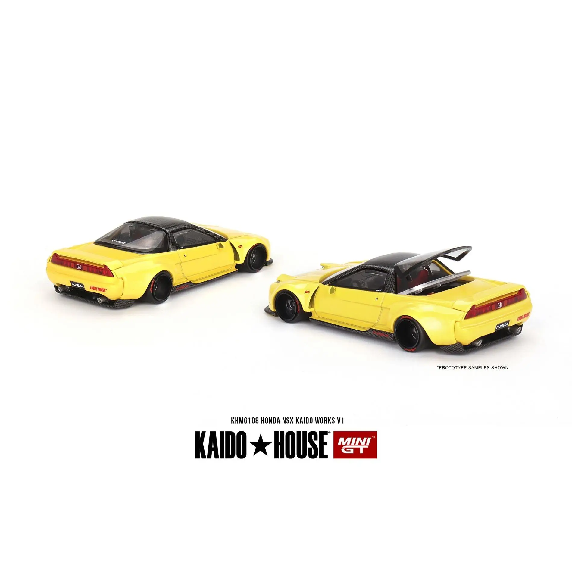 

TSM KAIDO HOUSE MINI GT 1/64 KHMG108 NXS Kaido Works V1 Yellow Varnish Chase Die-cast alloy car model