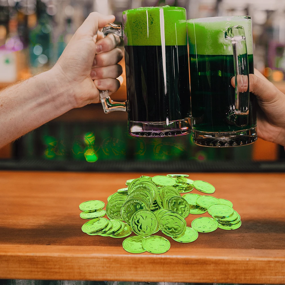 

1 set 1 Set St Patrick'S Day Coins Bucket Plastic Cauldron Container For Party Decorations Family Gatherings Bar Events Coin Jar