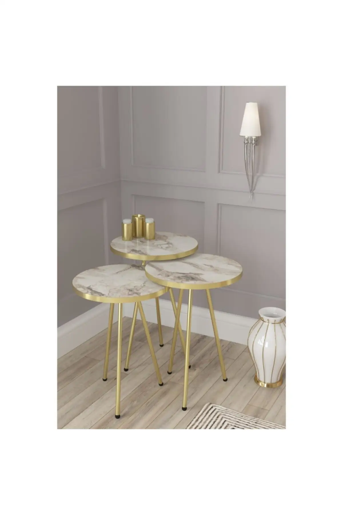 Modern Zigon Coffee Table 3 Pcs Nordic Gold Metal Toe At Mount Side Coffee Table Tea Coffee Service Table Round Living Room bedside Table