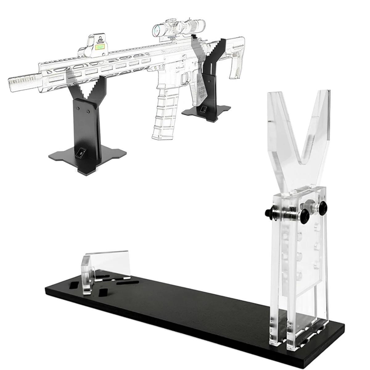 

Tactical Pistol Rack Adjustable Rifle Display Stand Transparent Toy Gun Support Stand for Glock Revolver Airsoft accessories