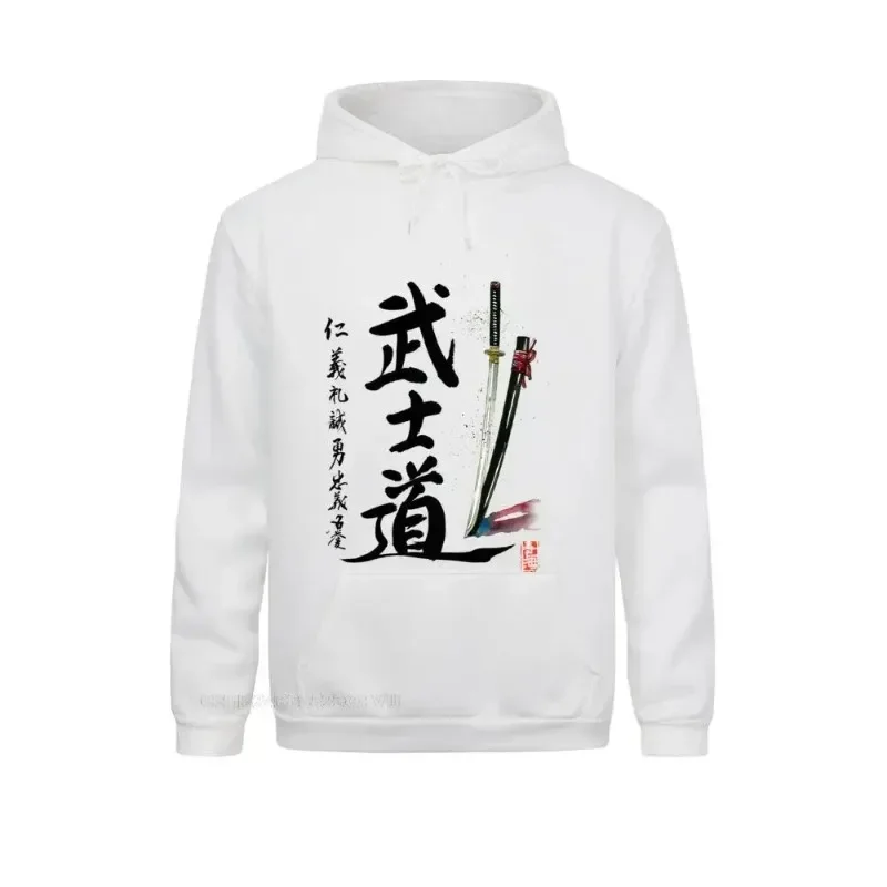 

Bushido And Seven Virtues Of Samurai With Katana Men's Sweater Novelty Pure Cotton Tees Anime Hoodie Tops