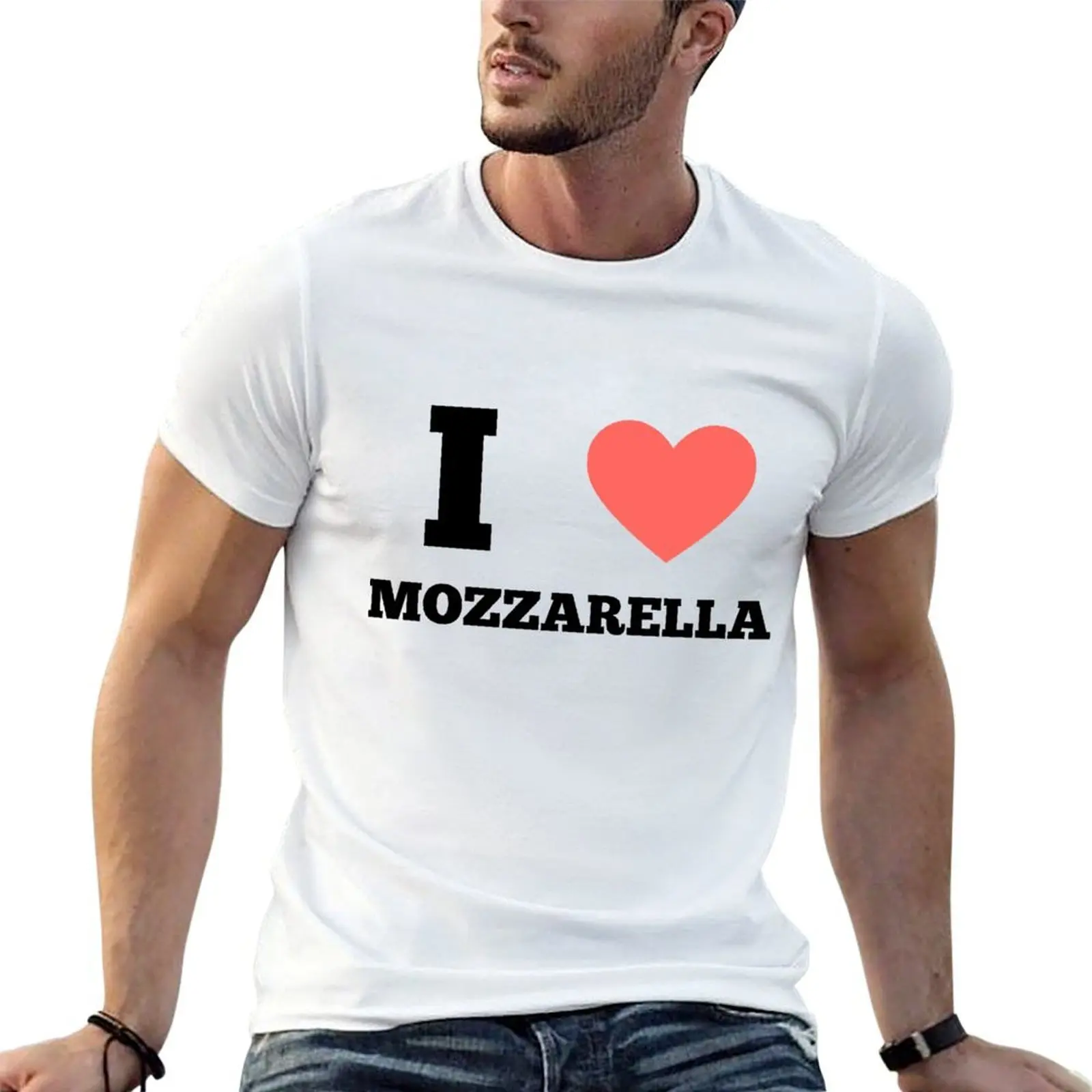 

I love mozzarella T-Shirt anime tshirt cotton t shirt man t shirts for man graphic tees T-Shirt
