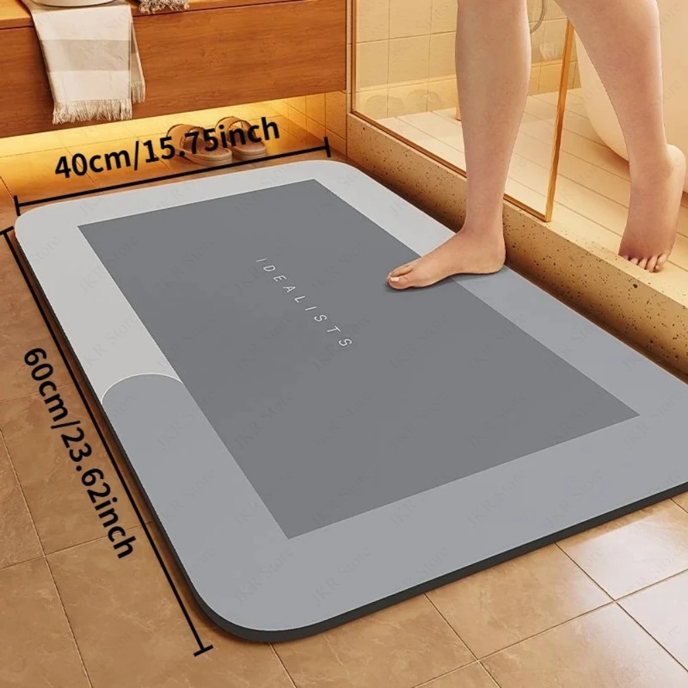 Fast Drying Diatomaceous Earth Bath Mat Non Slip Soft Absorbent Floor Pad for Shower Laundry Bedroom Kitchen RV Bathroom Rug Pad - view 6