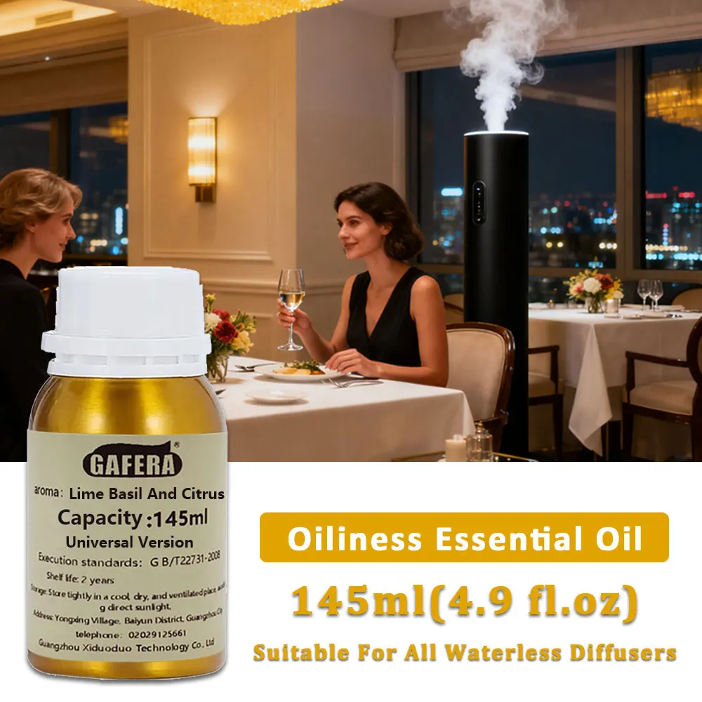 GAFERA 145ml(4.9 fl.oz) Lime Basil Citrus Ritz-Carlton Fragrance Essential Oil, Supplement For Fragrance Machine, Aroma Diffuser