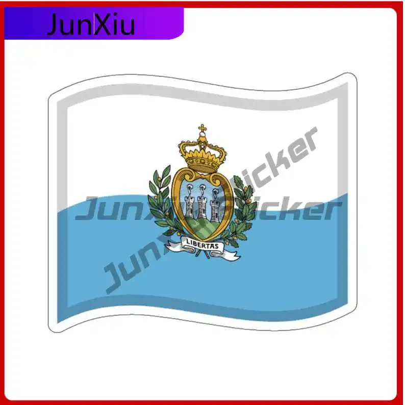 

San Marino Drift Flag Sticker Exterior Accessories Pvc Decoration For Laptop Laptop Speedboat Rear Windshield Phone/phone Case