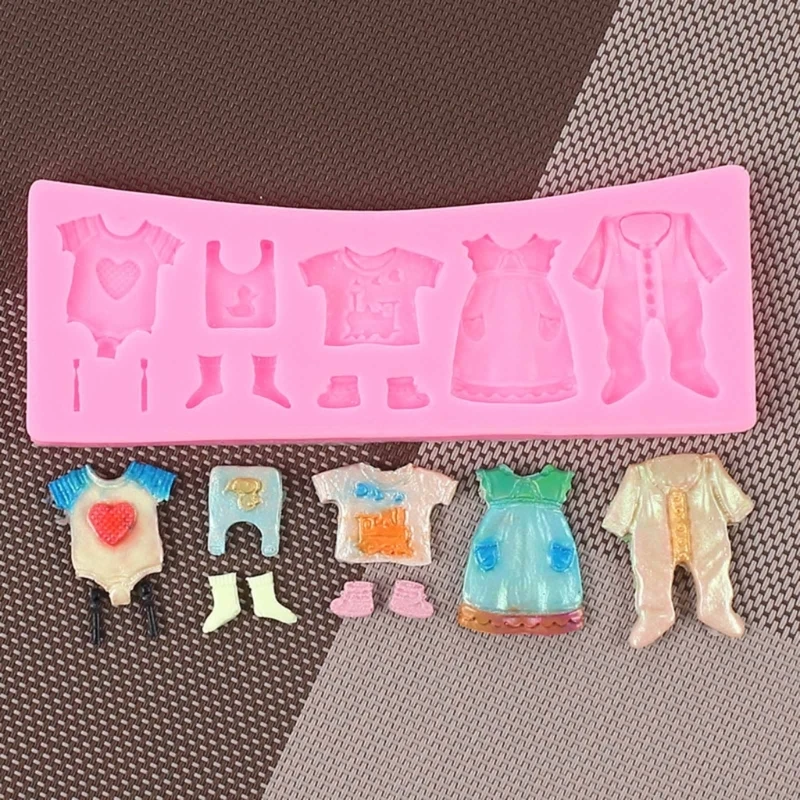 Clothes and Hats Chocolate Fondant Cake, Candy Soap Silicone Moulds, DIY Baking Decorating Tools, Dessert Cake