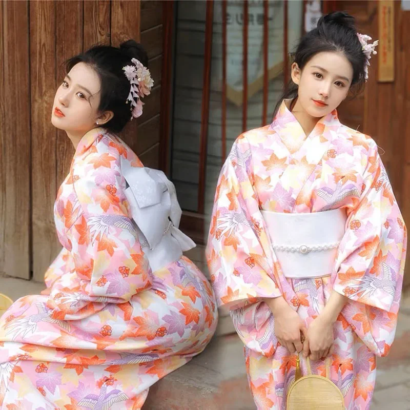 Kimono Women Japanese Traditional Yukata Haori Kimonos Cosplay Blouse Gown Female Summer Fashion Photography Clothes Party Dress