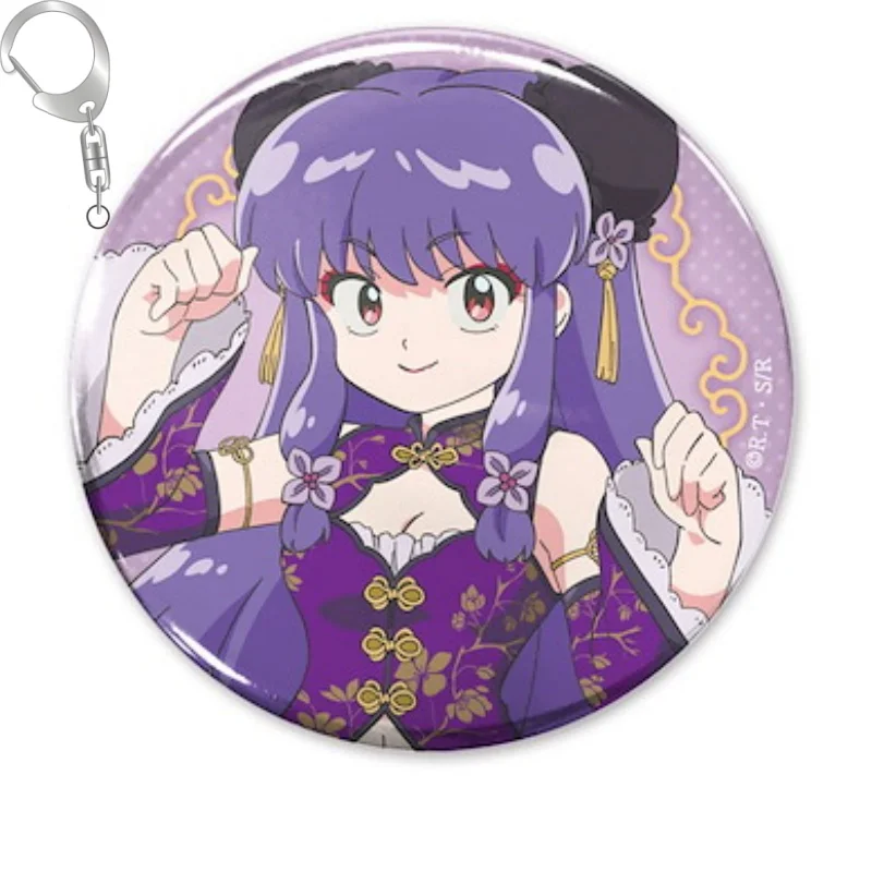 Hot 6cm Anime Ranma 1/2 Bag Acrylic KeyRing Anime Cell Phone Pendant  As A Gift For Fans Exquisite Product Interesting Keychain