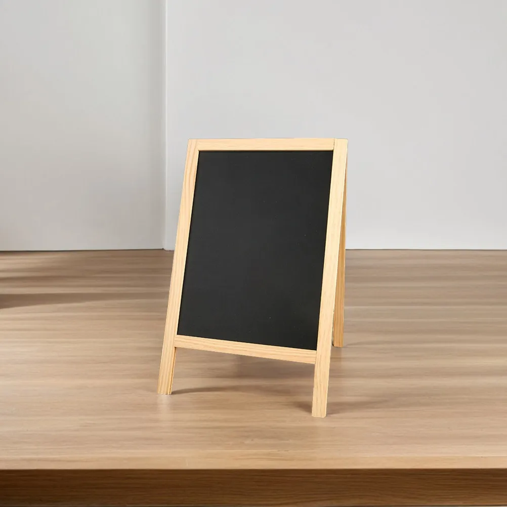 Double-Sided Wooden Mini Blackboard Stand – Erasable Message Board for Kitchen, Garden, Party & Wedding Decor