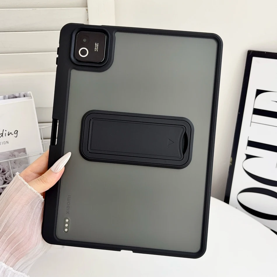 For Xiaomi Mi Pad Case 8 7 6 5 6S Pro for Redmi Pad SE 11 2025 Pencil Slot Translucent Matte Stand Case Kickstand Hard Cover