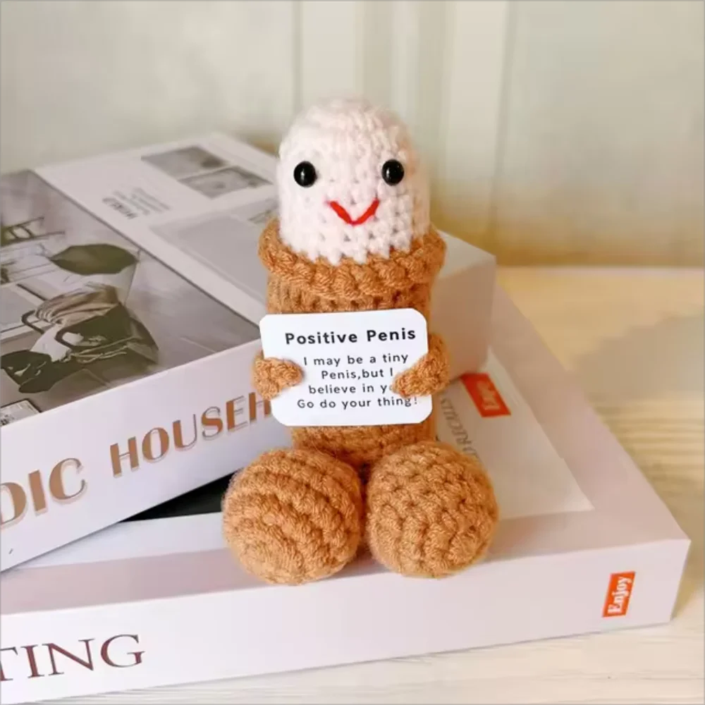 

Funny Crochet Emotional Support Doll Gift Crochet Encouragement Toy Ornament For Boyfriend Ornament Christmas Gifts