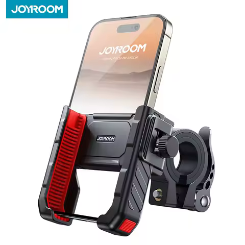 Joyroom Universal Bike Phone Holder Shockproof One-hand Operation Bicycle Motorcycle Phone Mount 360&deg; Rotate For 4.7-7" Phones