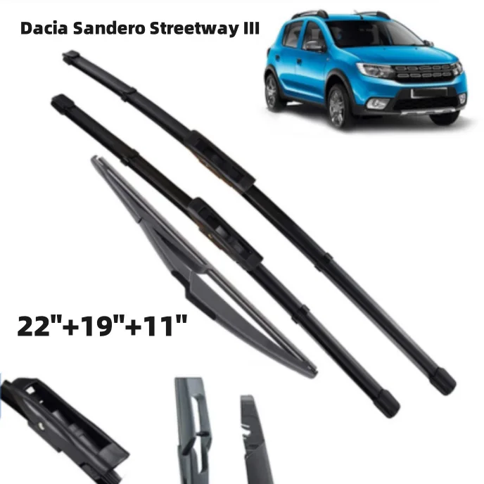 

Suitable for Dacia Renault Sandero III front and rear windshield wiper wiper blades