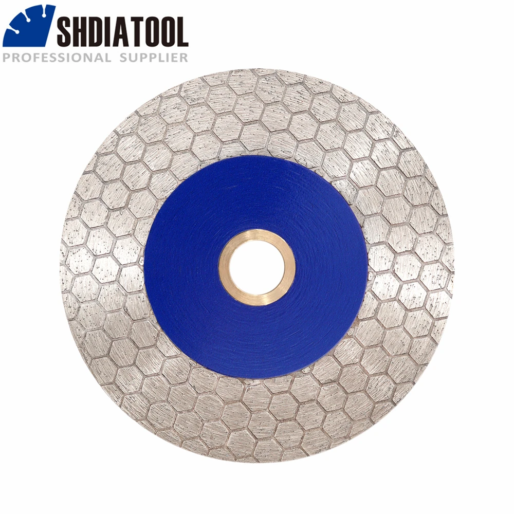 SHDIATOOL 2Pcs Double Side Diamond Cutting Disc Hex Segment Saw Blade Tile Ceramic Marble Grinding Wheel 115mm Granite Cut Plate
